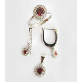 鋯石戒指耳環吊墜套裝