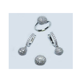 鋯石戒指耳環吊墜套裝